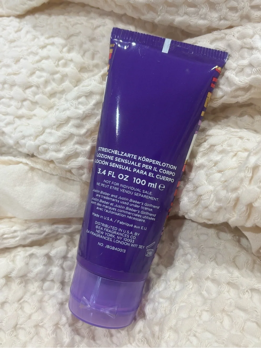 Justin Bieber Girlfriend Shimmer Body Lotion